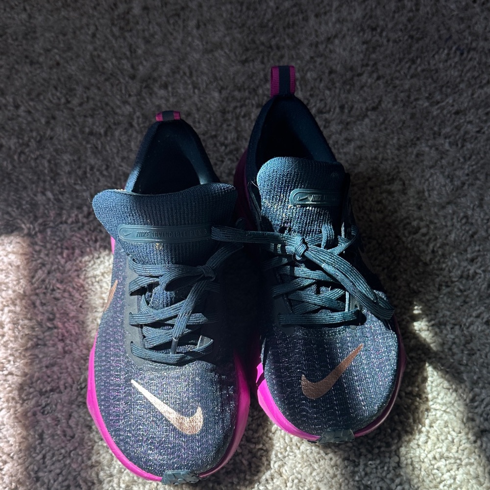 Nike Black and Pink Running Shoes
